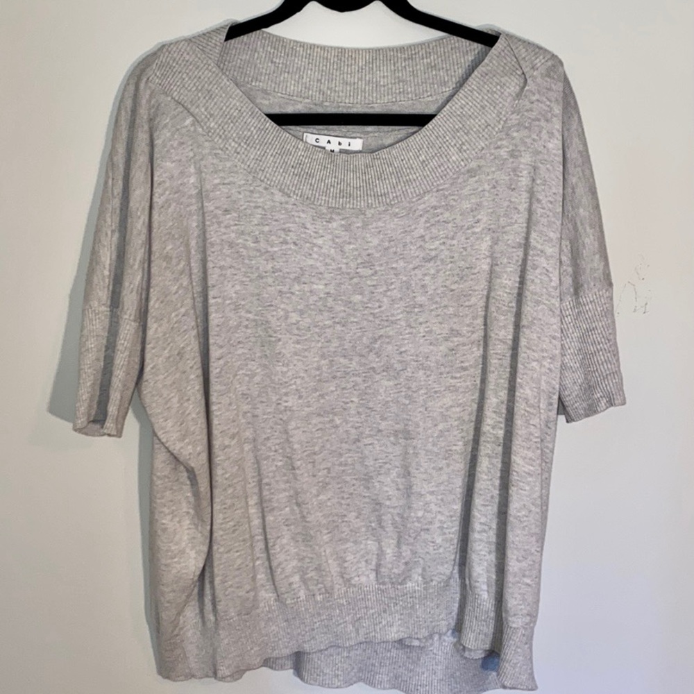 CAbi 200 Lounge Sweater Blue 1/2 Sleeve Sz M